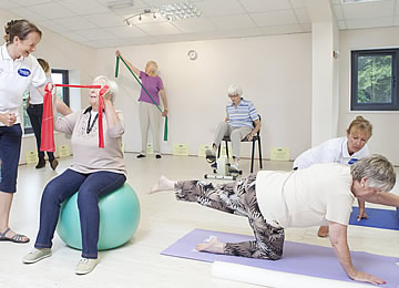 Patients attending a Rehab Session in the Gym